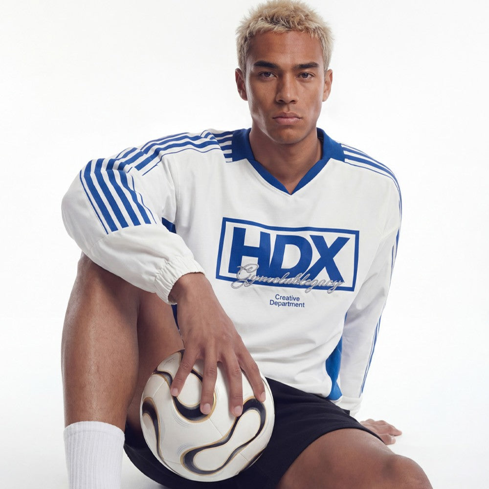 【新品早鳥優惠】Color Summit 美式足球風運動長袖上衣 白色(男女同款)