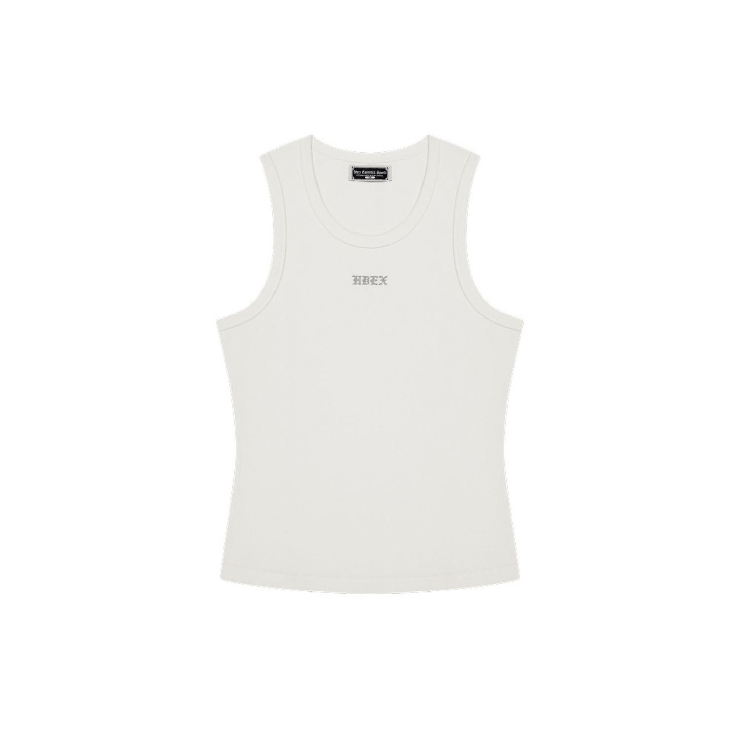 Essential Ribbed 貼身圓領羅紋背心 白色