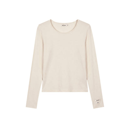 Essential 莫代爾休閒長袖上衣 奶油白