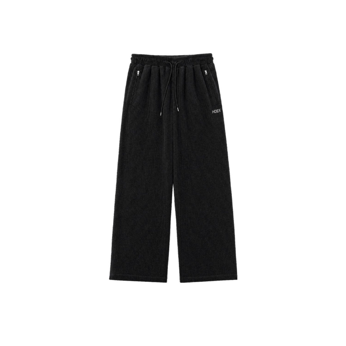 Soft Velour 華夫格運動長褲 黑色
