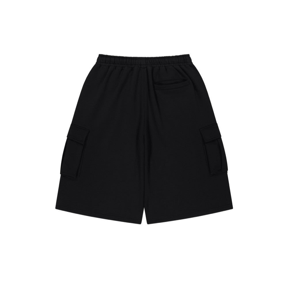 EZ Cargo 棉質工裝百慕達運動短褲 黑色