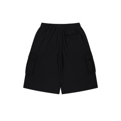 EZ Cargo 棉質工裝百慕達運動短褲 黑色
