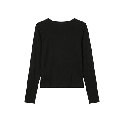 Essential 莫代爾休閒長袖上衣 黑色