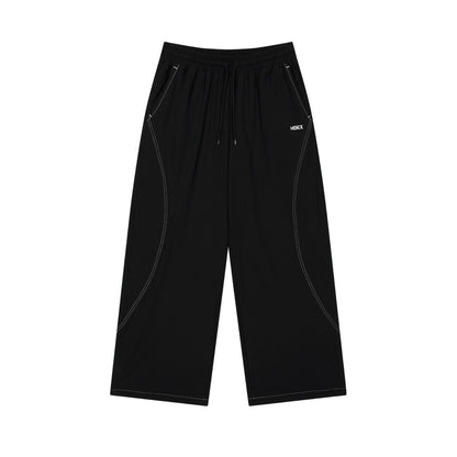 Womens Stich Curyed 尼龍運動長褲 黑色