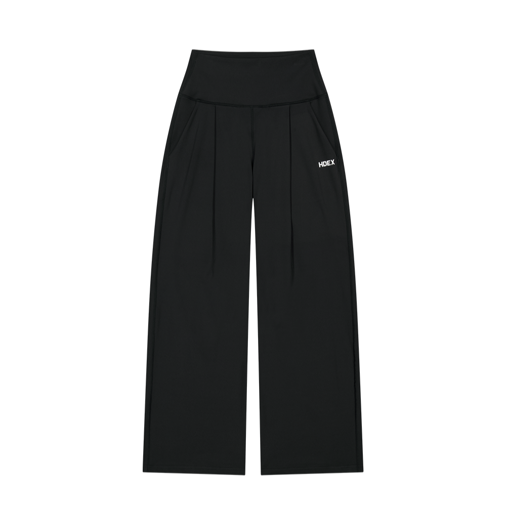 【新品早鳥優惠】Light Support Daily 修身寬版運動長褲 黑色