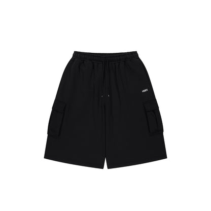 EZ Cargo 棉質工裝百慕達運動短褲 黑色