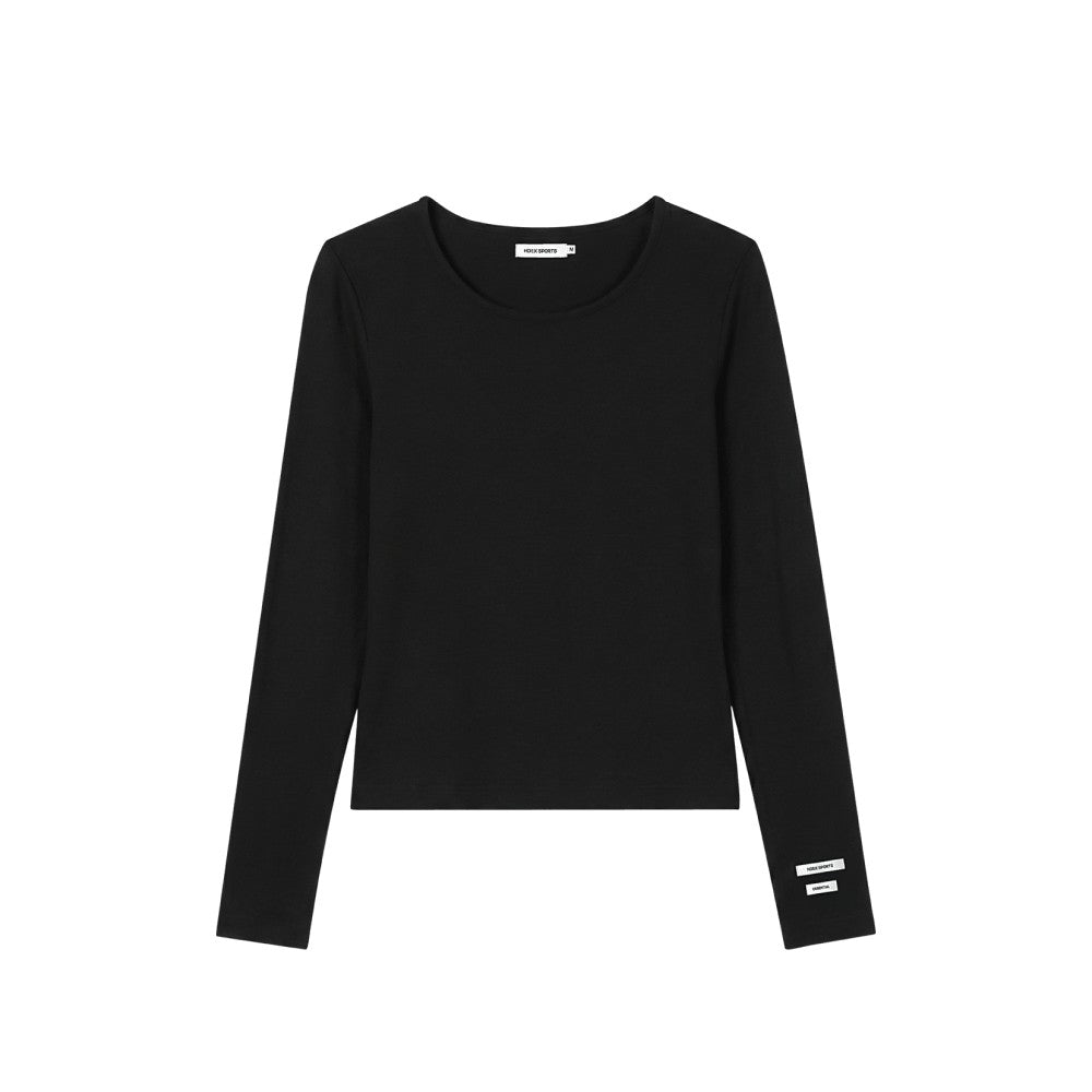 Essential 莫代爾休閒長袖上衣 黑色