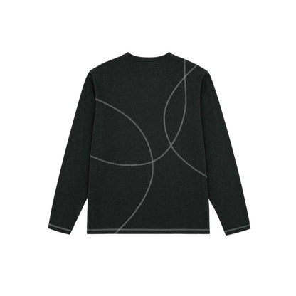 Curve Stitch Running 運動長袖上衣 鐵灰色(男女同款)
