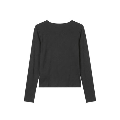 Essential 莫代爾休閒長袖上衣 鐵灰色