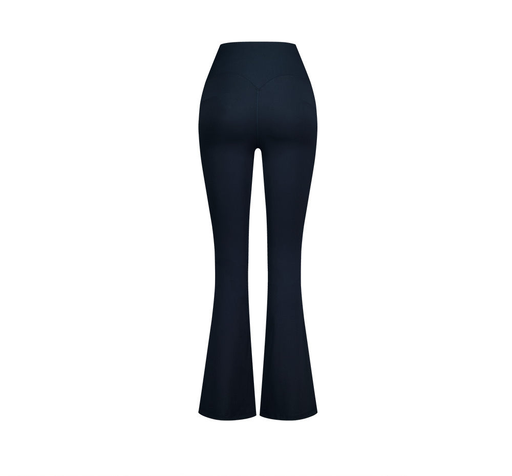 【新品預購】Womens Support 喇叭修身運動褲 深藍色