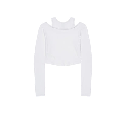 【新品預購】Womens Brisen Layered  假兩件式長袖上衣 白色