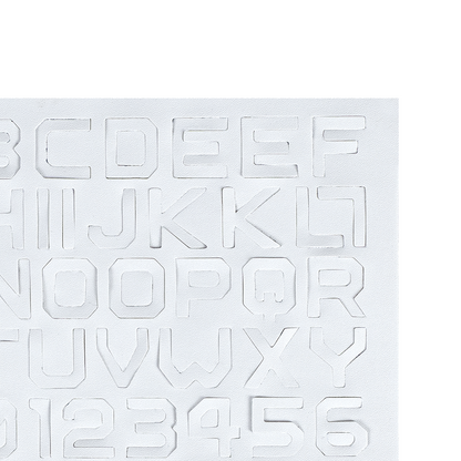 EZ Lettering 個性化布貼組 白色