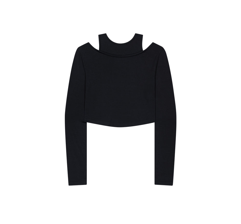 【新品預購】Womens Brisen Layered  假兩件式長袖上衣 黑色