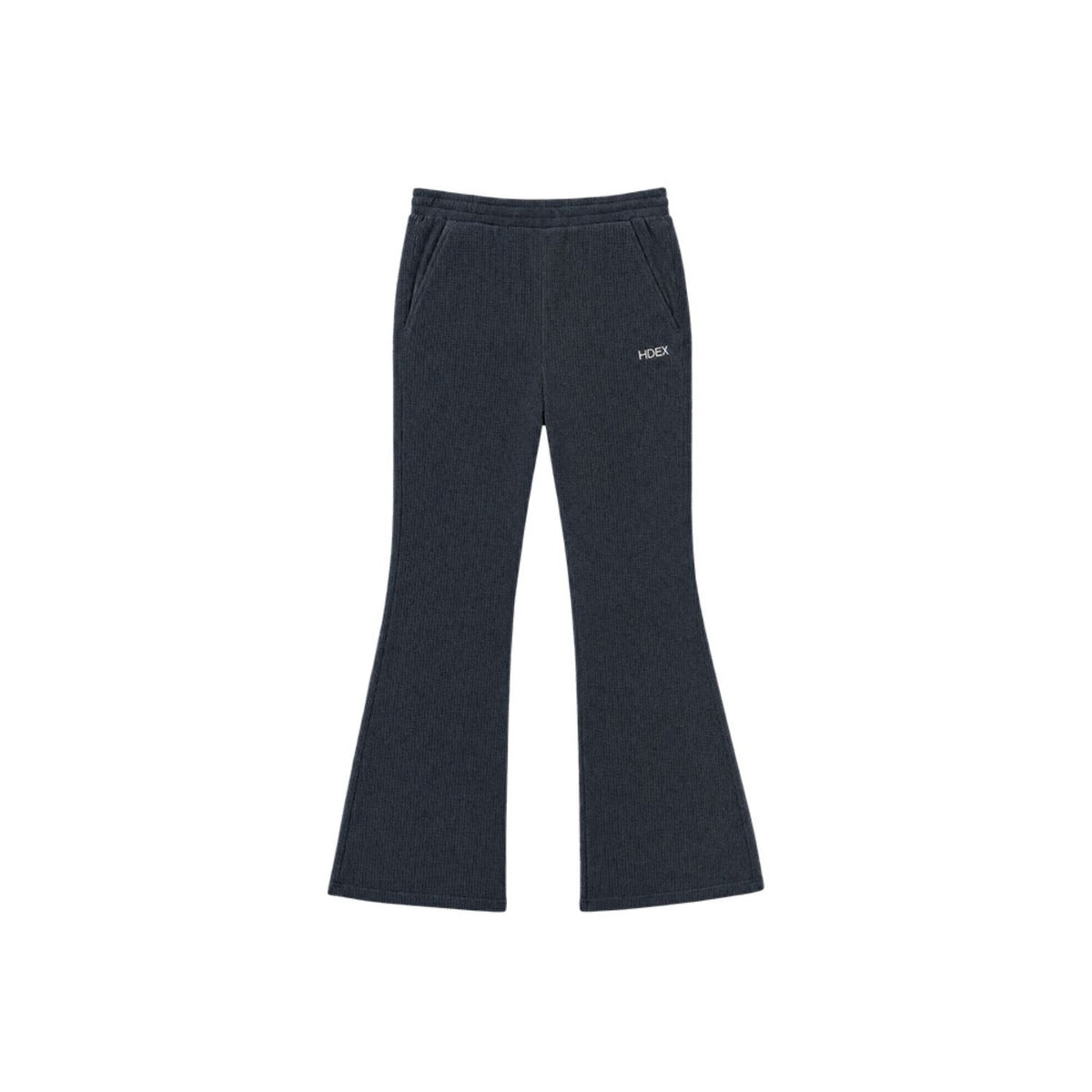 Soft Velour 華夫格運動喇叭褲 海軍藍