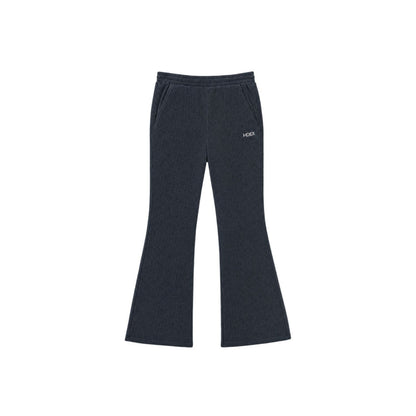 Soft Velour 華夫格運動喇叭褲 海軍藍