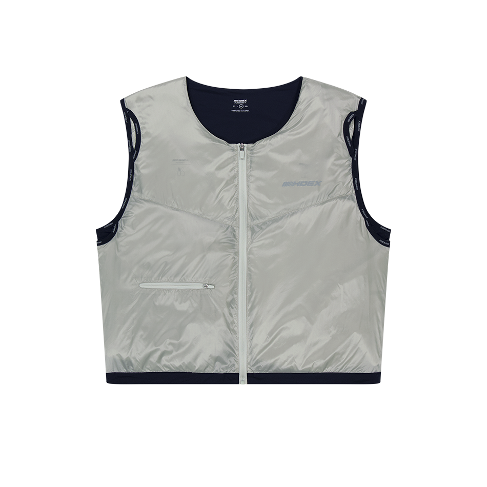 【新品早鳥優惠】Assist Utility Running 輕暖科技背心 淺灰色(男女同款)