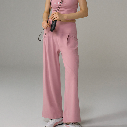 【新品早鳥優惠】Light Support Daily 修身寬版運動長褲 粉色