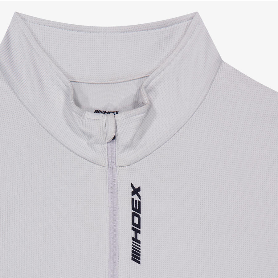 【新品早鳥優惠】Assist Waffle 機能性半開襟運動長袖上衣 淺灰色